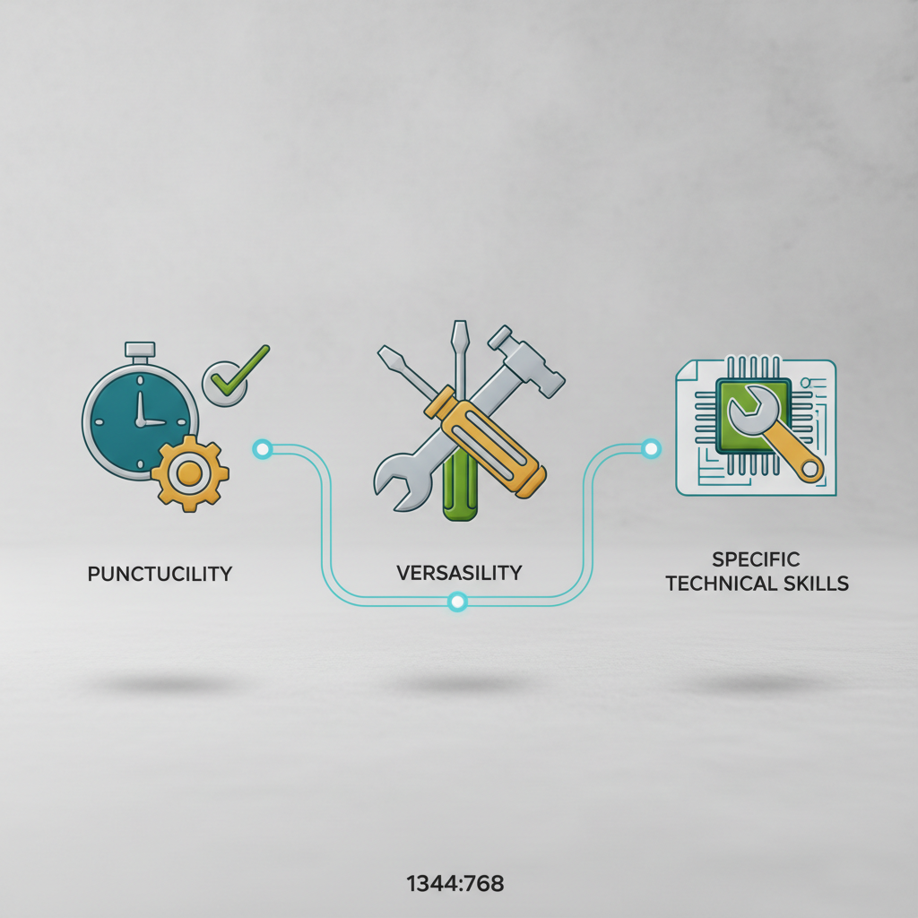 Infographie des compétences clés pour l'intérim.