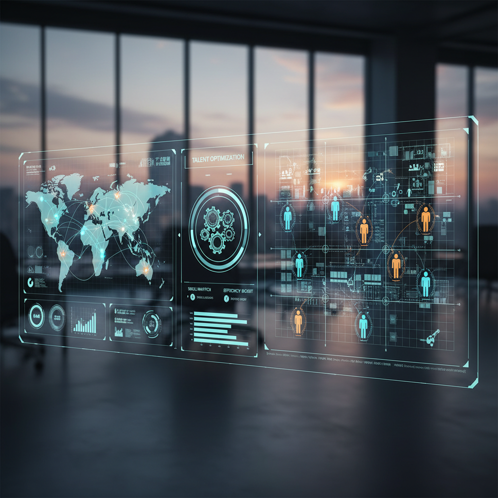 Interface numérique : analyse de la chaîne d'approvisionnement et placement des travailleurs.